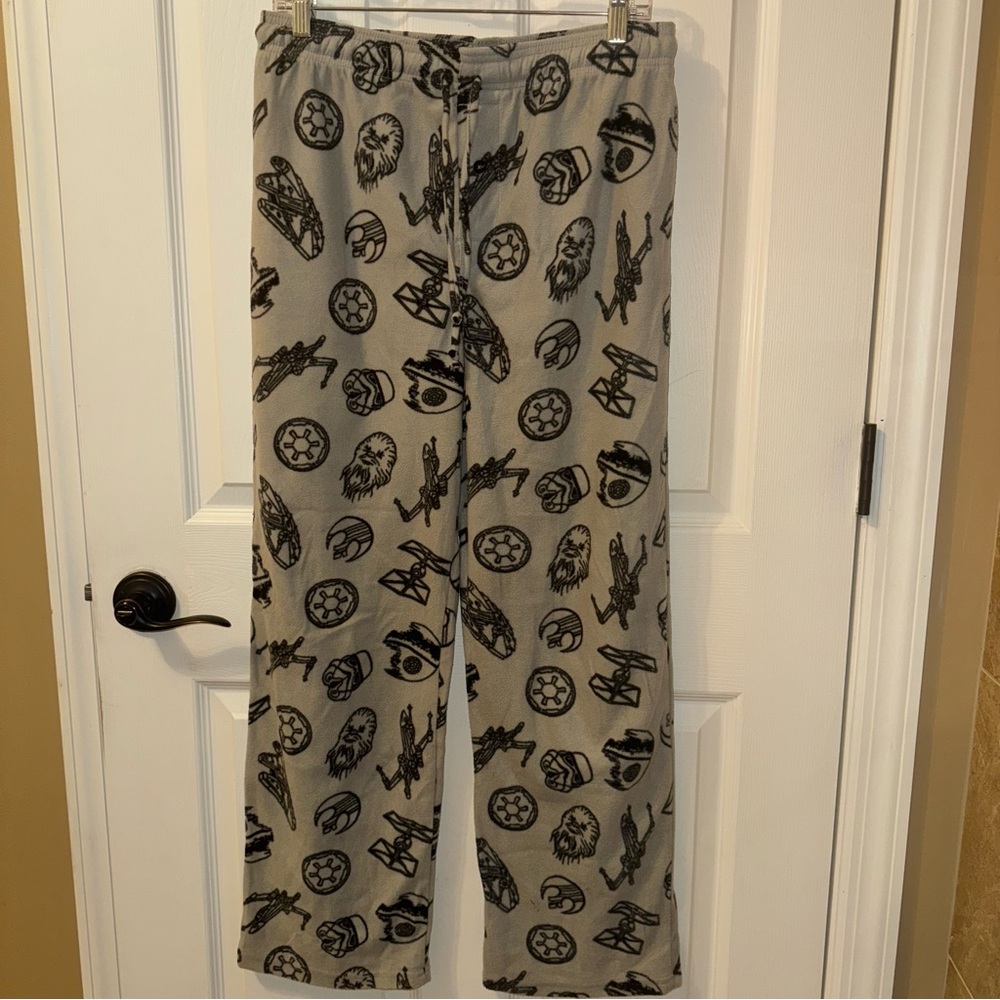 STAR WARS Galactic Unisex Lounge Fleece Pants Tie Fighter Storm Trooper‎ Small